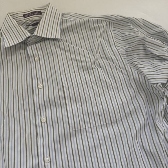 Nordstrom Smartcare Striped Button Down Long Sleeve Shirt 16 1/2-33 Wrinkle Free - Picture 2 of 11